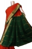 Classic Contrast Pure Mysore Crepe Silk Saree